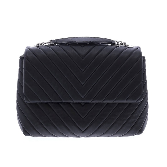 Quince 100% Italian Leather Quilted Convertible Crossbody Chevron Minimalist Bag - Picture 3 of 5